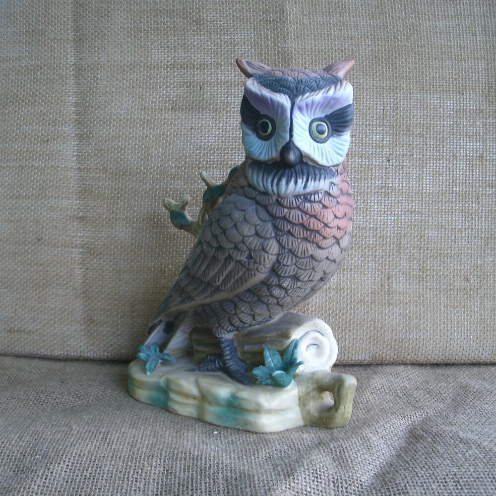 Vintage Large Homco Brown Owl Porcelain Figurine - Picture 2 of 16